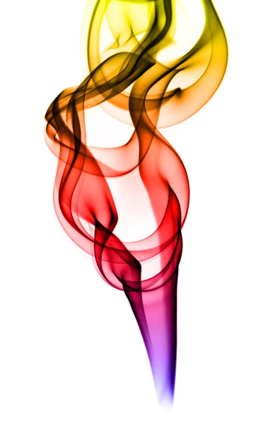 Patrón de humo colorido abstracto en blanco — Foto de Stock