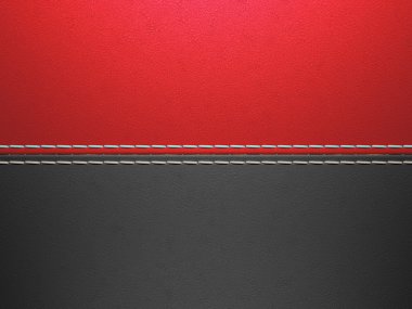 Red and black horizontal stitched leather background clipart