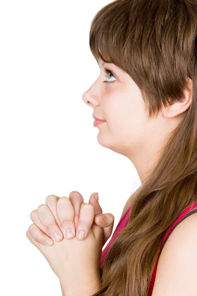 Mädchen betet — Stockfoto