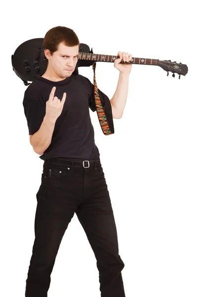 Muzikant met een gitaar — Stockfoto