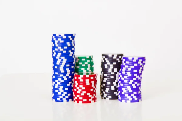 Pila de fichas de póquer — Foto de Stock