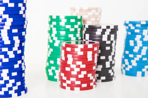 Stoh poker žetony — Stock fotografie