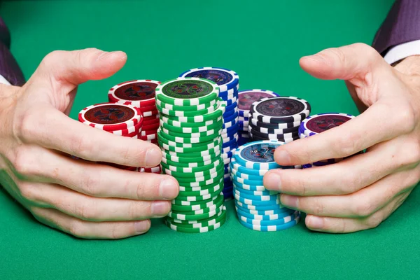 Ganhar poker — Fotografia de Stock