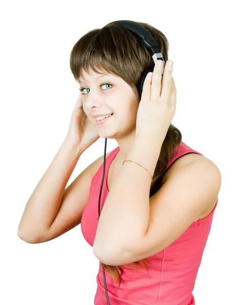 Teenager in the headphones — Stock Photo, Image