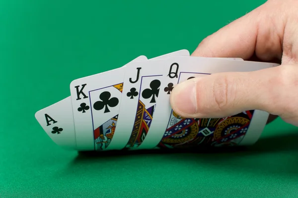 Hand with the cards — Stock Photo, Image