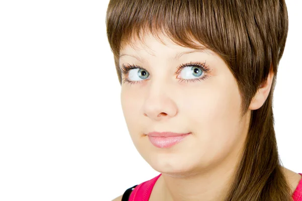 Retrato de uma bela menina de olhos azuis — Fotografia de Stock