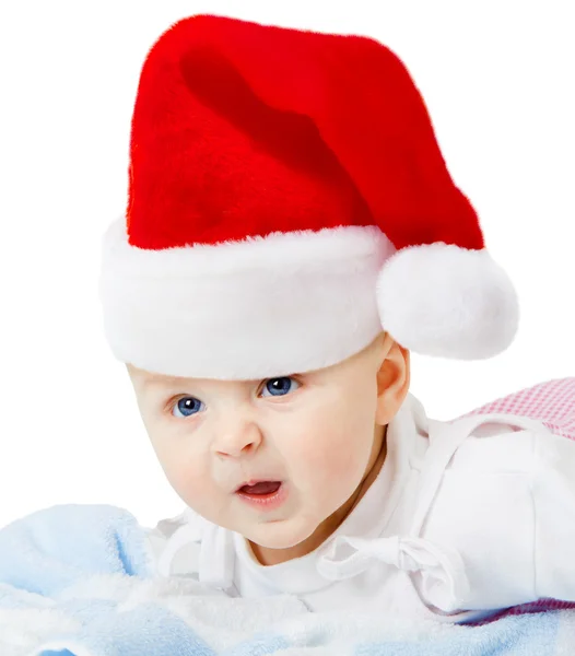 stock image Baby in Christmas hats