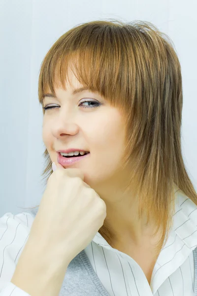 Portrait of a beautiful girl wink — Stock Photo, Image