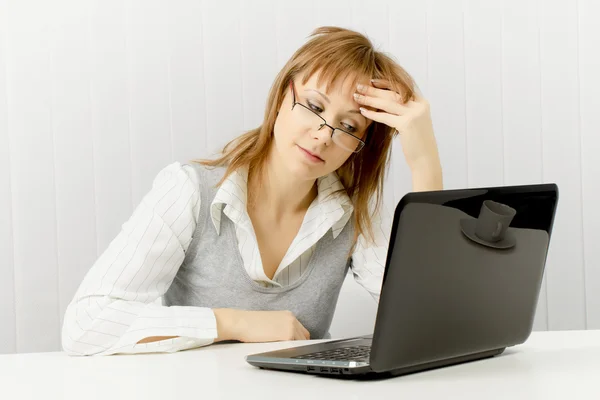 Tired worker in the office — Stock Photo, Image