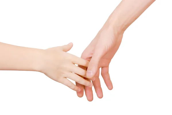Children's hand and arm adult male — Stock Photo, Image