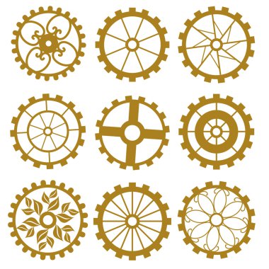 Set of gears clipart