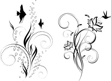 Floral design clipart