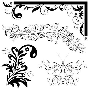 Nature patterns clipart