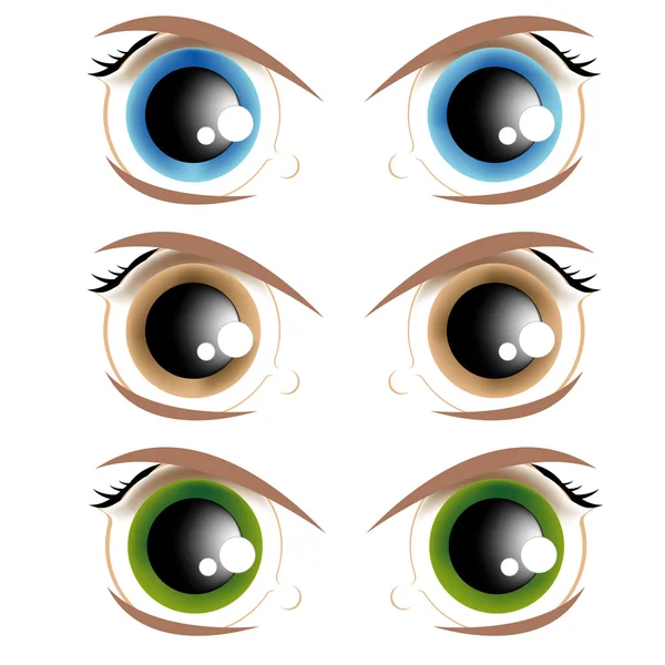 Ojos animados — Archivo Imágenes Vectoriales