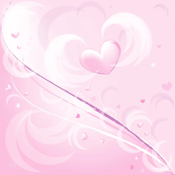 Fond romantique rose — Image vectorielle