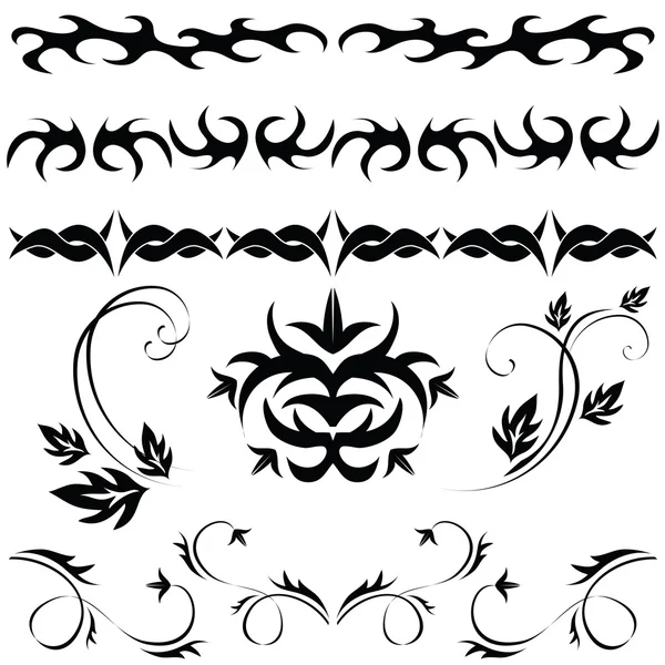 Set Gothic pattern — Stock Vector