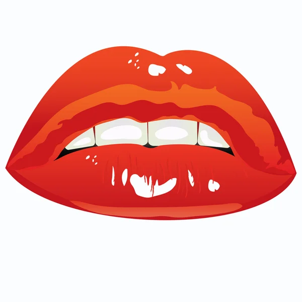 Dibujado labios sexy — Vector de stock