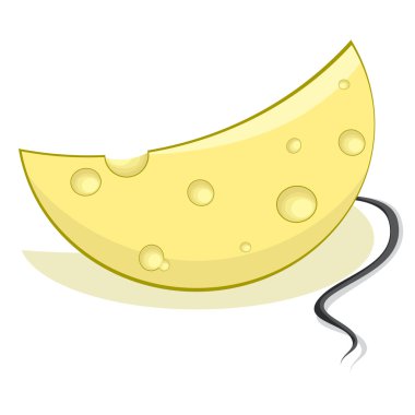 Piece of cheese. Illustration clipart