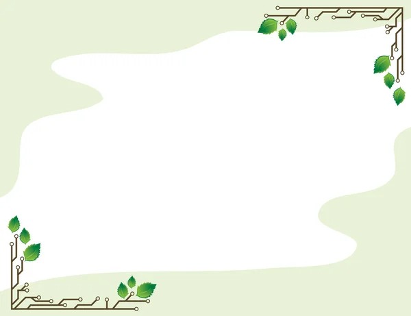 Marco con hojas de abedul — Archivo Imágenes Vectoriales