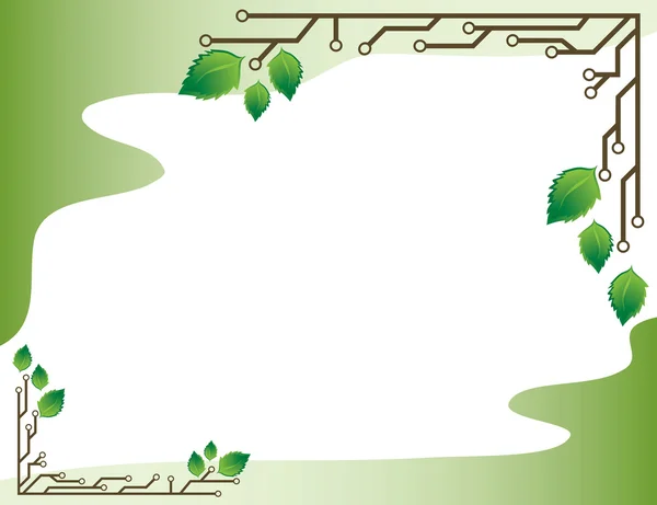 Πλαίσιο με φύλλα σημύδας — Διανυσματικό Αρχείο
