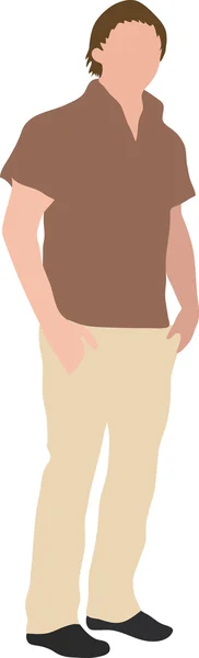 衬衫和裤子的男人 — 图库矢量图片