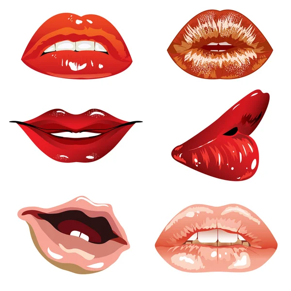 Lábios fêmeas —  Vetores de Stock