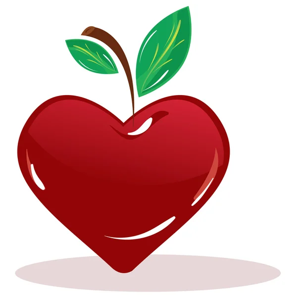Körsbär i form av hjärta — Stock vektor