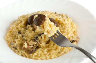 Risotto with Boletus mushroom clipart