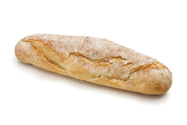 Sfilatino 面包上孤立白色背景与剪切路径 — 图库照片
