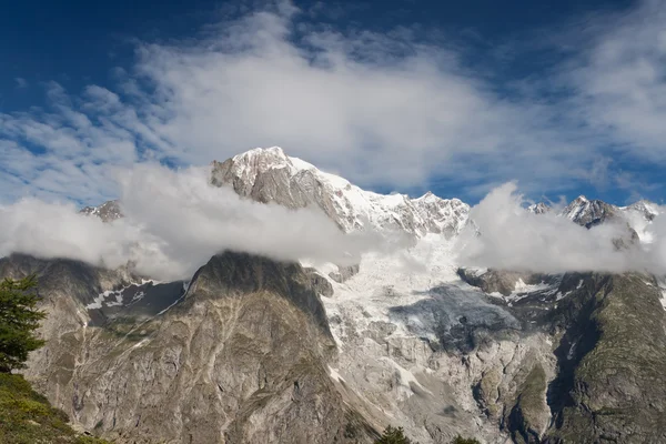 Vista Verão Mont Blanc Maciço Mont Chetif Courmayeur Itália — Fotografia de Stock
