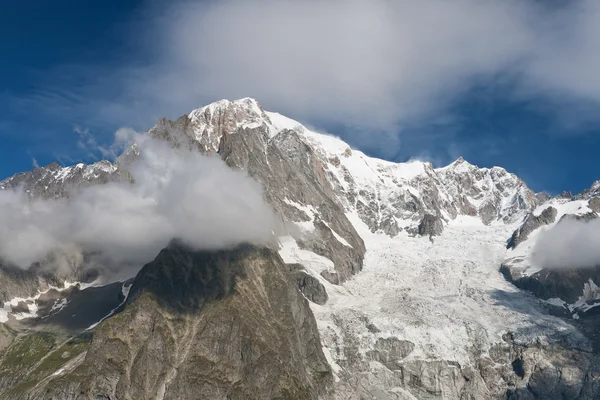 Vista Verano Mont Blanc Desde Valle Veny Courmayeur Italia —  Fotos de Stock