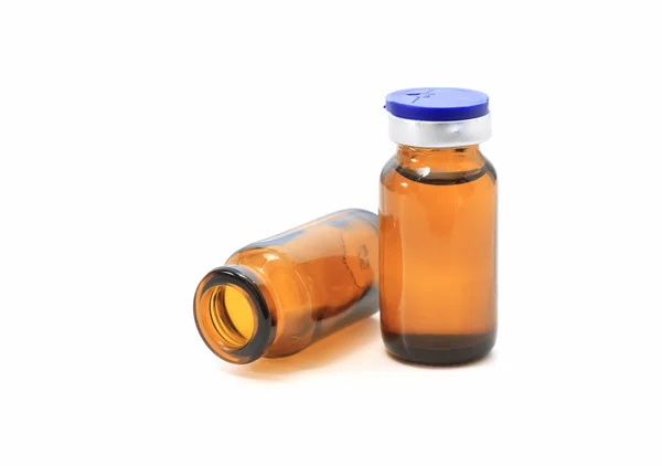 Glass bottles and medicine — Stock Photo, Image