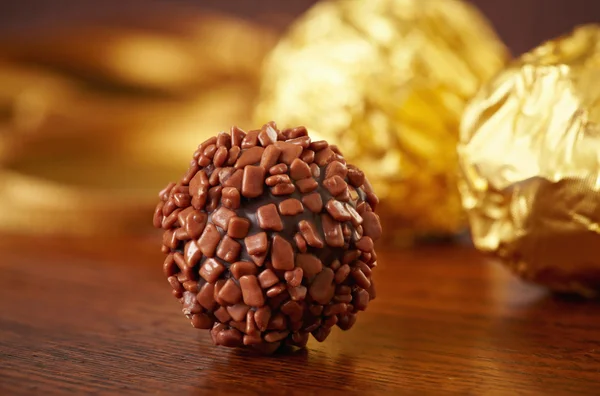 Trufa de chocolate macro — Foto de Stock