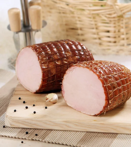 Salsicha de porco fumada — Fotografia de Stock