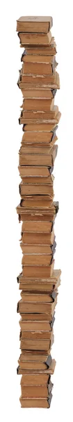 Nagyon nagy halmozott régi könyveket, különböző alakú és színű — Stock Fotó