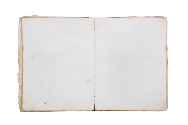 Очень старая книга с двумя пустыми страницами — стоковое фото