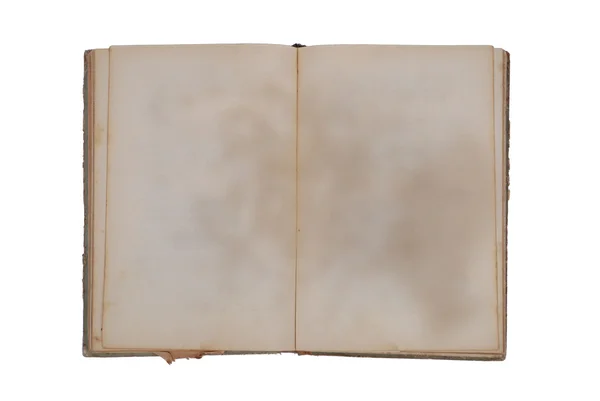 Livro muito antigo com duas páginas em branco — Fotografia de Stock
