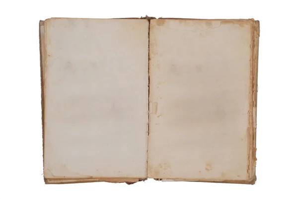 Very old book with Two Blank pages for your copy — Zdjęcie stockowe