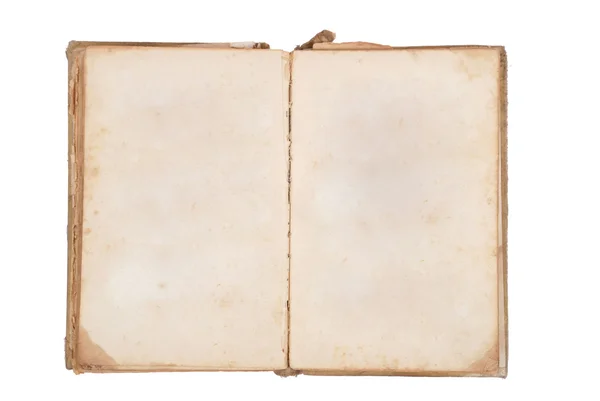 Hyvin vanha kirja, jossa kaksi tyhjää sivua kopiota varten — kuvapankkivalokuva