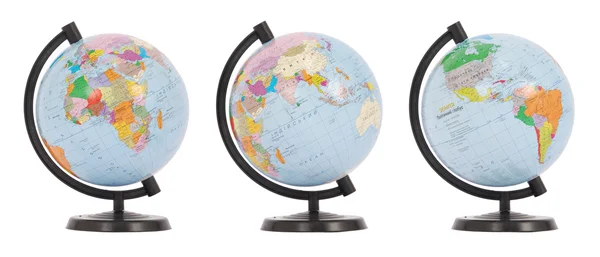 Der Globus in drei Positionen — Stockfoto