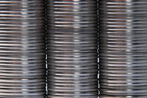 Münzen in einem Haufen kombiniert — Stockfoto