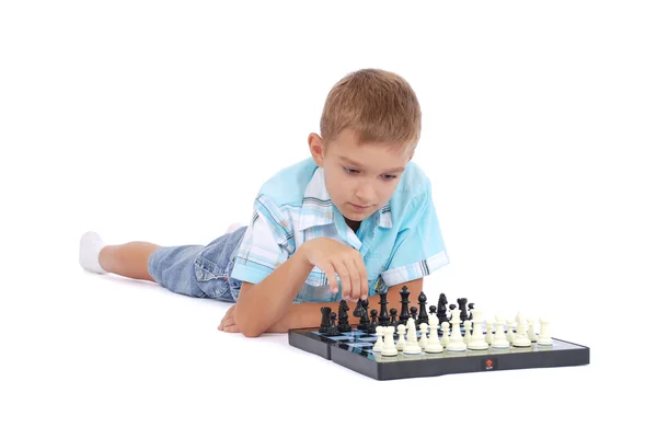 Boy Playing Chess — Stock Photo, Image