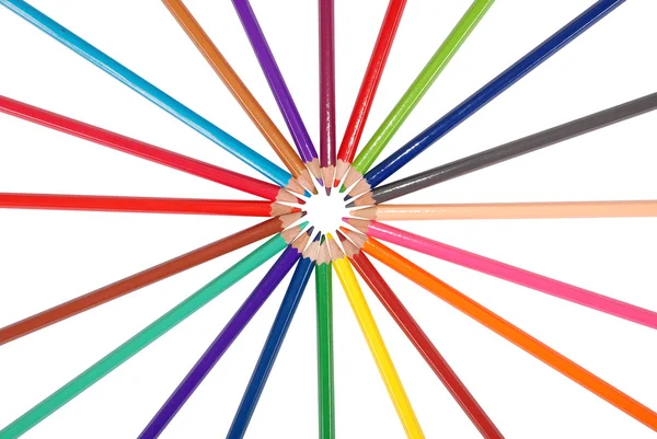 Stock image Decorative circle by color pencils