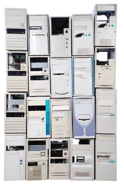 Monet vanhat tietokoneet tapauksessa — kuvapankkivalokuva