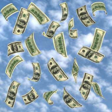 Flying money clipart