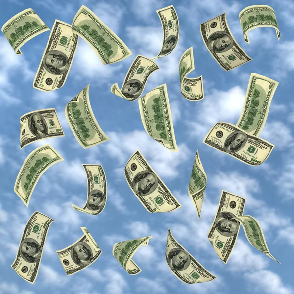 Fliegendes Geld — Stockfoto