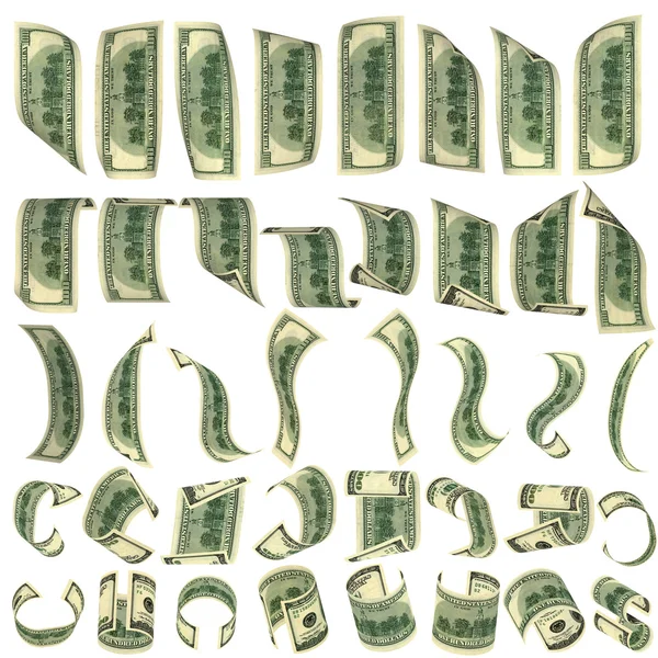 Czterdzieści preparatów objętych dolarów — Zdjęcie stockowe