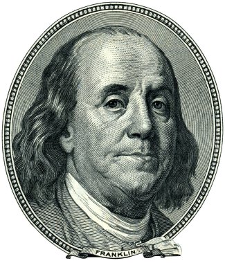 Franklin Benjamin portrait cutout clipart