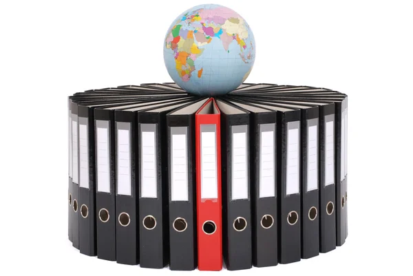 stock image Big black folders located on a circle