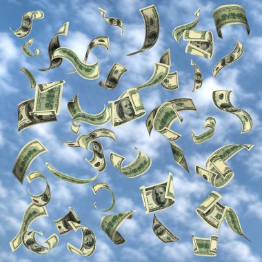 Flying money clipart